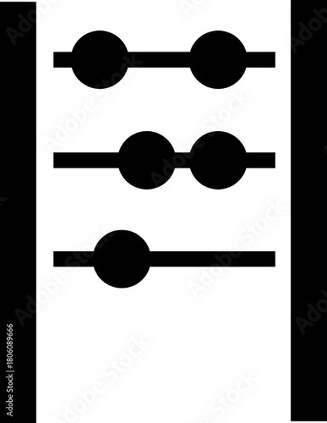 Obraz  Abacus icon. vector dual tone icon for your website, mobile, presentation, and logo design. abacus glyph icon, isolated on transparent background