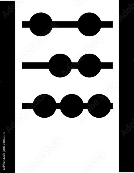 Obraz  Abacus icon. vector dual tone icon for your website, mobile, presentation, and logo design. abacus glyph icon, isolated on transparent background