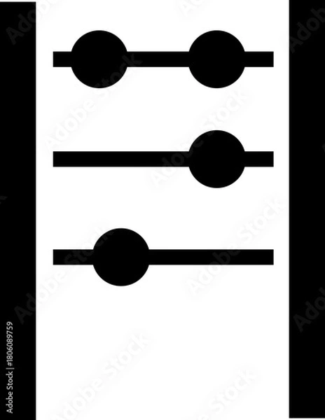 Obraz  Abacus icon. vector dual tone icon for your website, mobile, presentation, and logo design. abacus glyph icon, isolated on transparent background