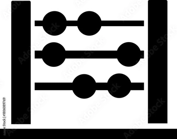 Obraz  Abacus icon. vector dual tone icon for your website, mobile, presentation, and logo design. abacus glyph icon, isolated on transparent background