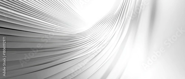 Obraz Curving lines, gray to white gradient, abstract structure