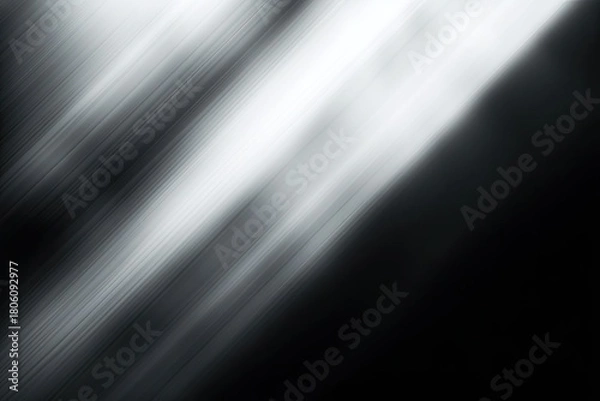 Obraz Diagonal light streaks fade from white to black, soft motion