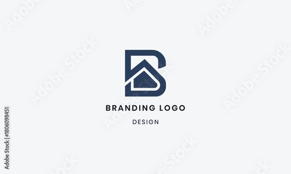 Fototapeta Modern and unique letter B initials logo design. Use for business and branding Logos