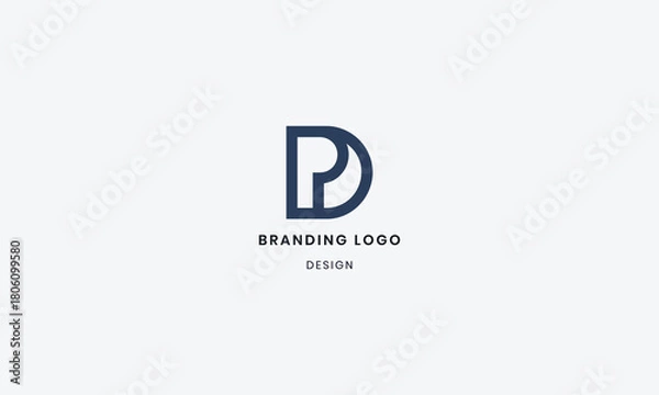 Fototapeta Brand Identity Corporate Initial alphabet DP Logo