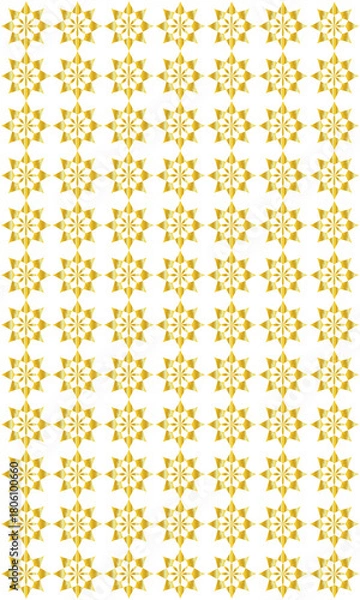 Obraz gold abstract pattern with seamless repetition on a vertical transparent background