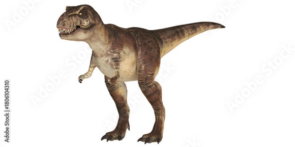 Obraz Realistic T-Rex dinosaur on a white background.