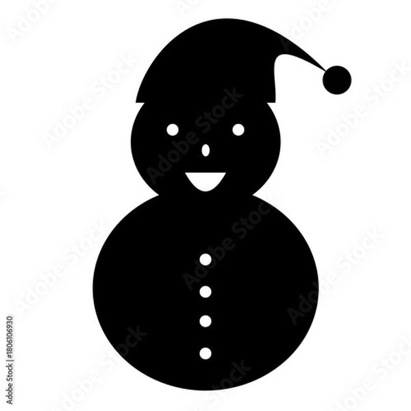 Fototapeta snowman with a hat