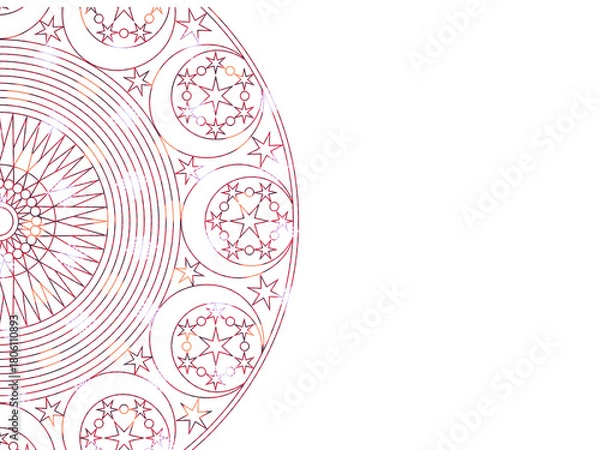Obraz colorful mandala outline cropped on white