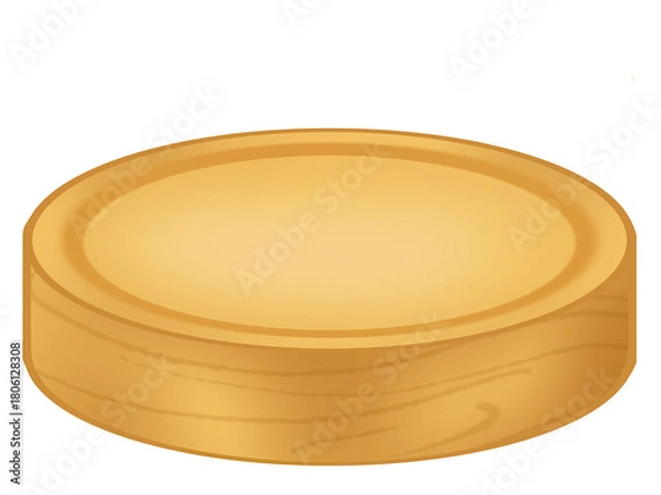 Obraz Simple Flat Wooden Podium Stage Isolated Presentation Platform Element