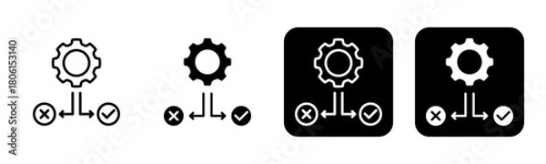 Obraz Consequence Icon Line and Black Fill Style Collection