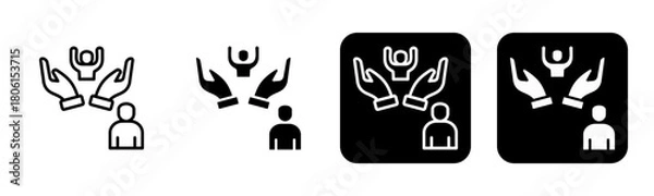 Fototapeta Child Care Icon Line and Black Fill Style Collection