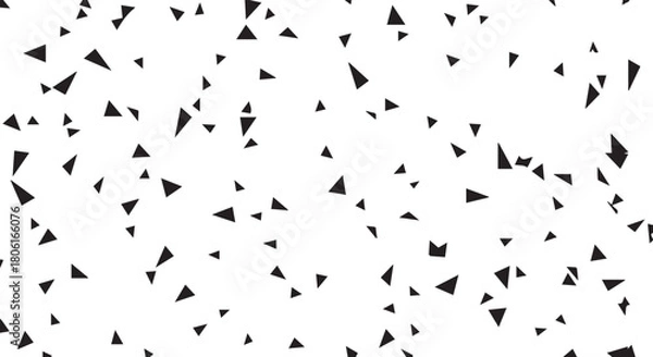 Obraz Random Black Triangles on White Background abstract