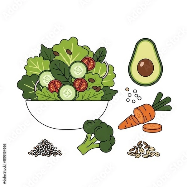 Obraz Vegetable Illustration Pack
