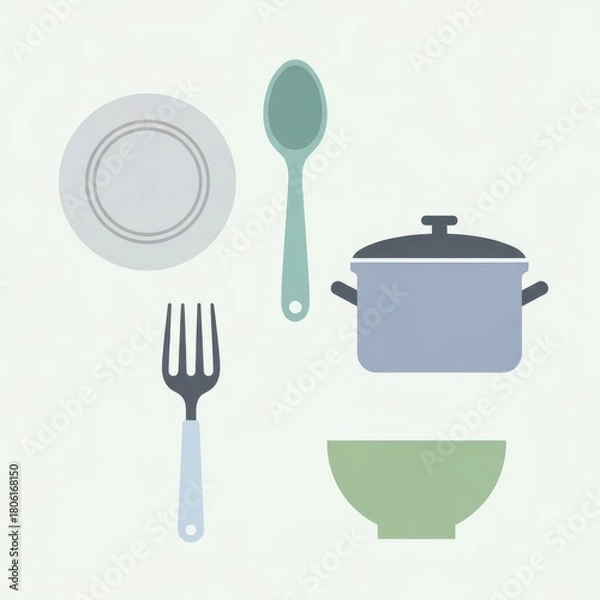 Obraz Flat Dining Illustration Pack
