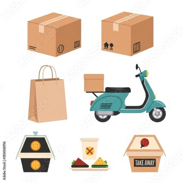 Obraz Minimal Logistics Food Design
