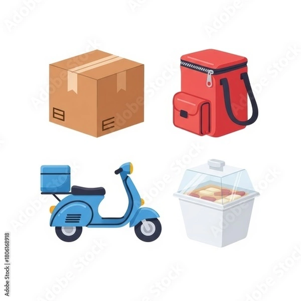 Fototapeta Takeout Container Illustration Pack
