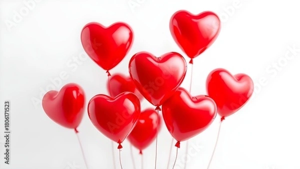 Obraz red heart balloons
