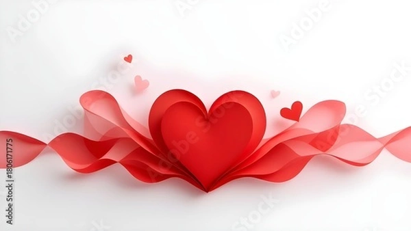 Obraz red heart background