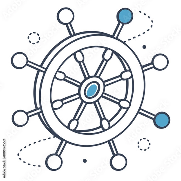 Fototapeta Data Network Hub 1