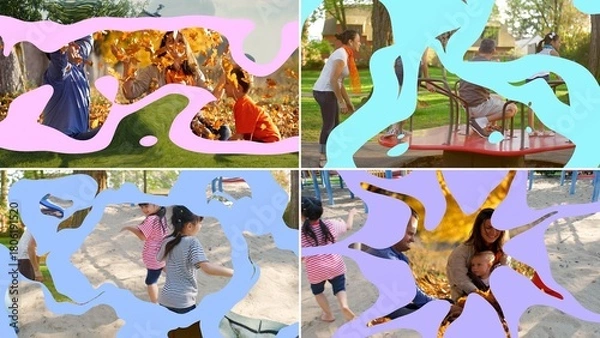 Fototapeta Smooth Liquid Morph Transition