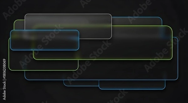 Obraz High Contrast Dark Mode Minimalist UI with Vibrant Accents