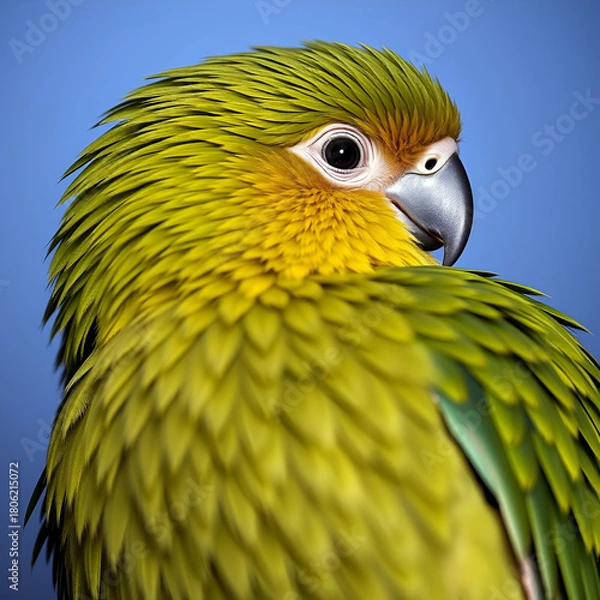 Obraz Kakapo (Strigops habroptilus)
The kakapo, or night parrot, is a large, flightless parrot native to New Zealand. Known for its mossy green plumage, nocturnal habits, and unique musky scent, the kakapo