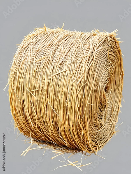 Obraz Dry hay bale isolated on transparent background
