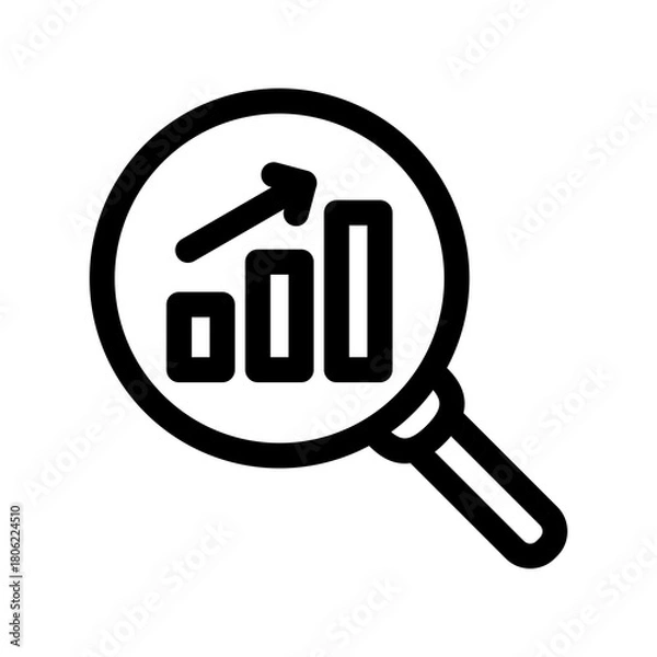 Fototapeta Viewing Progress Icon Business Marketing Line Style Symbol Vector