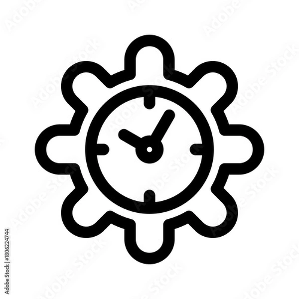 Fototapeta Time Management Icon Leadership Vector Transparent Background