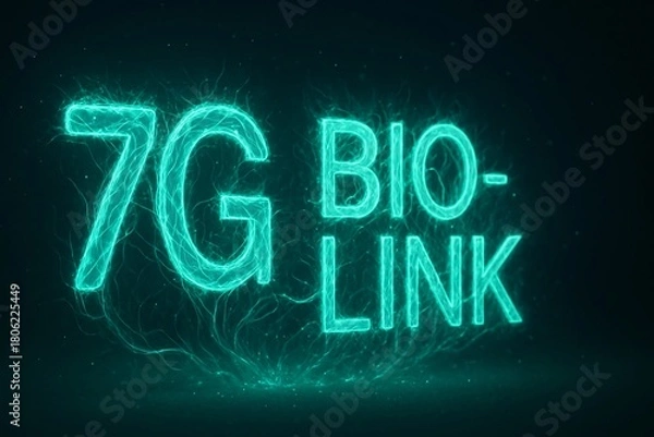 Fototapeta 7G BIO-LINK: Future of Biometric and High-Speed Organic Network Connectivity