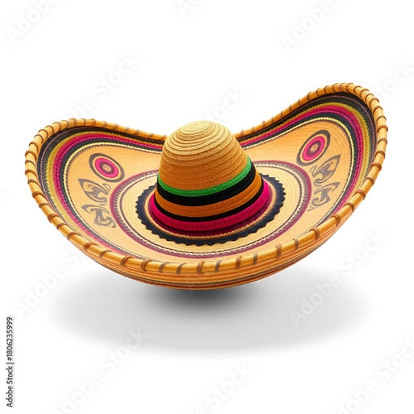 Obraz Mexican Sombrero isolated on a white background.