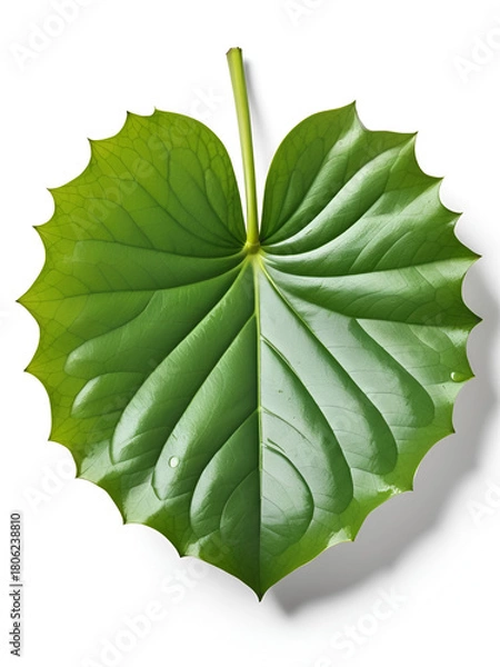 Obraz Lotus leaf or waterlily leaf isolated on white background with clipping paths.
