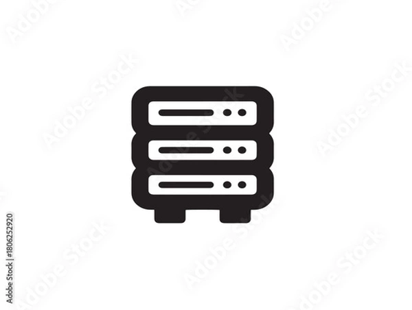 Obraz Beautiful server icon vector illustration for stunning web hosting and IT projects