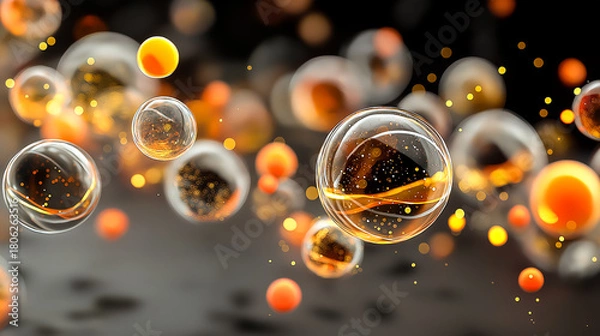 Obraz abstract background with bubbles