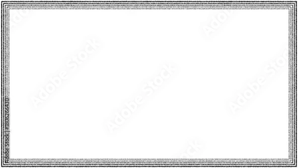 Fototapeta Minimal border line with texture on transparent background with for decoration