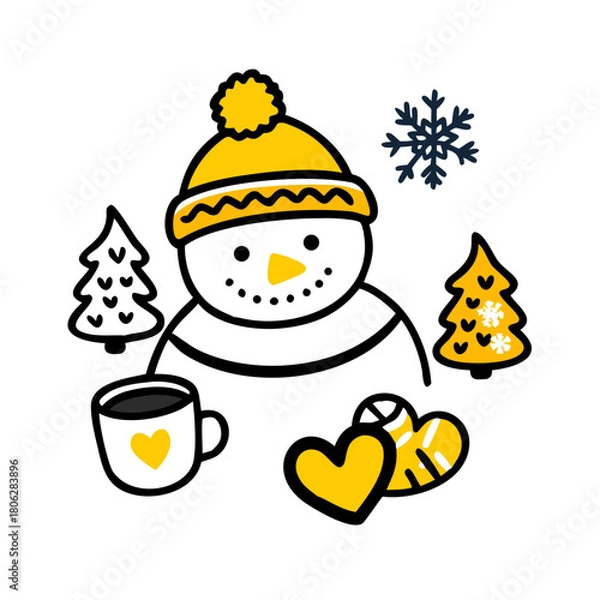 Obraz set of snowman