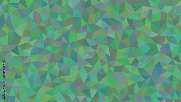 Fototapeta A captivating tapestry of green and brown triangles forms a complex geometric design, evoking a sense of nature and earthy tones in its composition