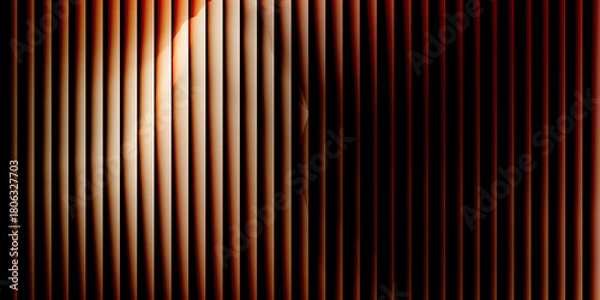 Fototapeta Abstract Window Blinds with Light Streaming Creating Patterns and Shadows