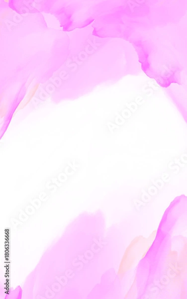 Obraz Soft pink watercolor wash background with white space
