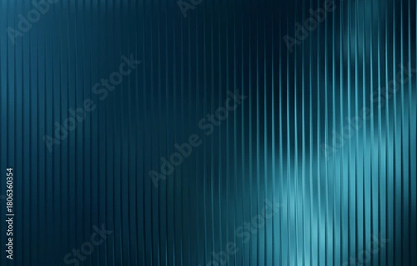 Obraz Abstract vertical ribbed glass texture with soft blue and teal gradient light effects creating a modern and atmospheric background