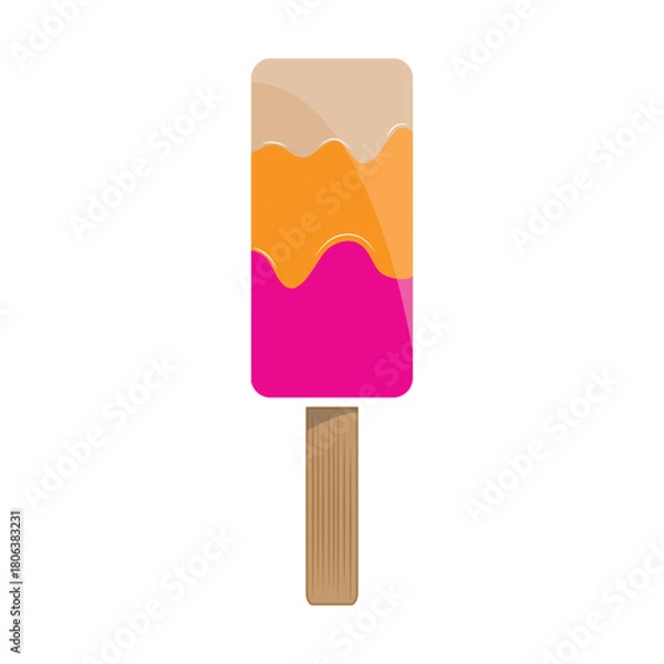 Obraz Colorful clipart ice cream illustration design vector