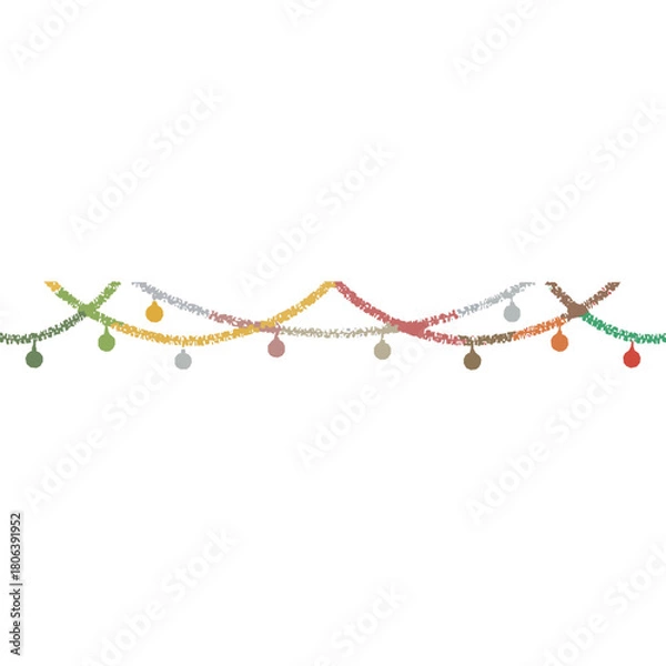 Obraz Tinsel Garland (Vector style) 