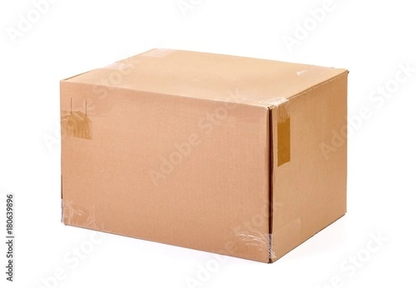 Fototapeta Unopened Cardboard Box
