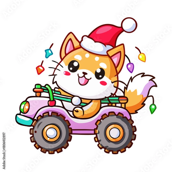 Obraz cat with a gift