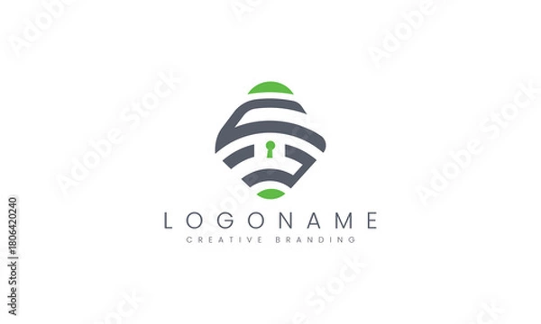 Fototapeta Minimalist S Logo for Branding and Identity.