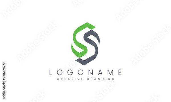 Obraz Minimalist S Logo for Branding and Identity.