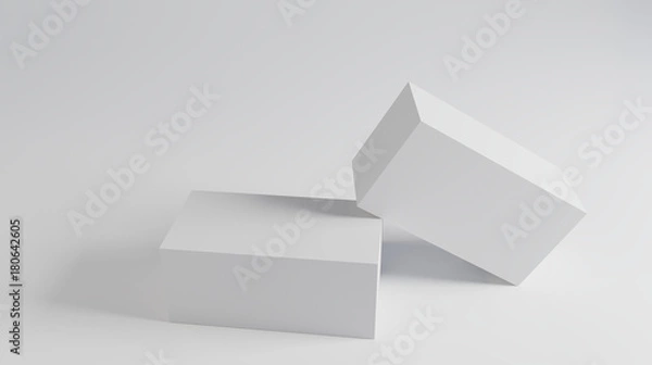 Fototapeta 3d render of boxes on a background