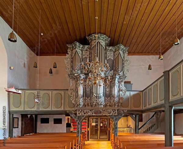 Fototapeta Orgel der St. Nicolai-Kirche, Grömitz, Schleswig-Holstein, Deutschland