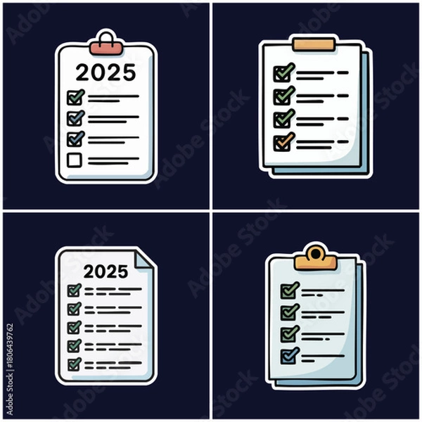 Fototapeta Checklists for planning and task management