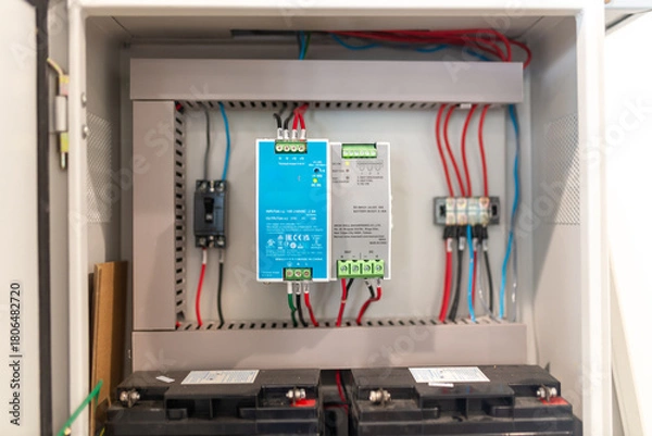 Fototapeta Electrical Control Unit and Battery Setup